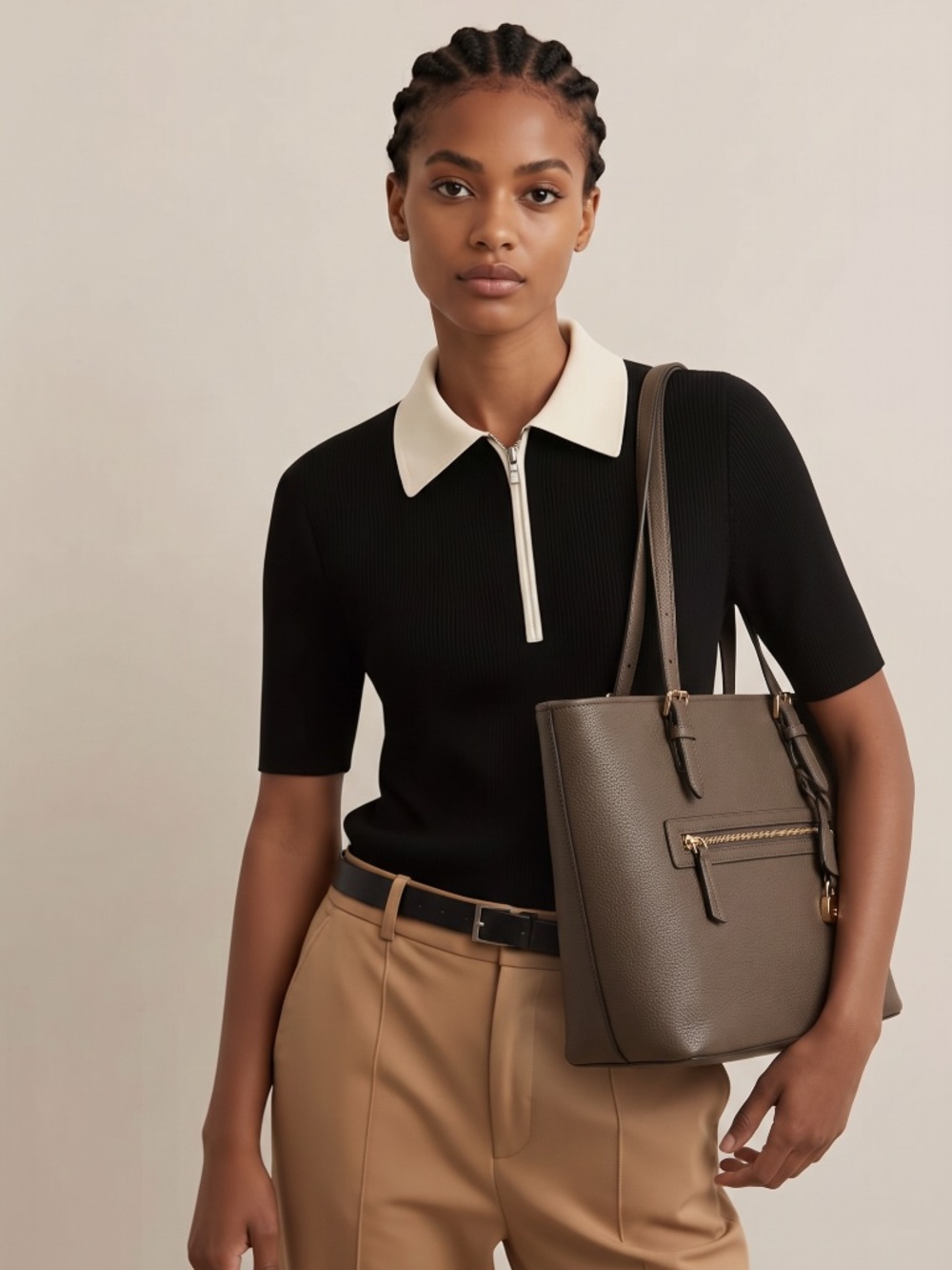 COACH SHOULDER BAG PURSE IN TAUPE